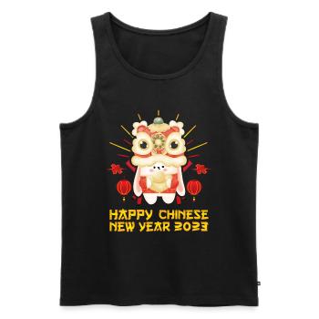 Zodiac Happy Chinese New Year of the Rabbit 2023 - Männer Premium Bio Tank Top - Schwarz - Vorne - Michal (187cm)