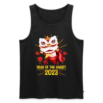 Zodiac Happy Chinese New Year of the Rabbit 2023 - Männer Premium Bio Tank Top - Schwarz - Vorne - Michal (187cm)