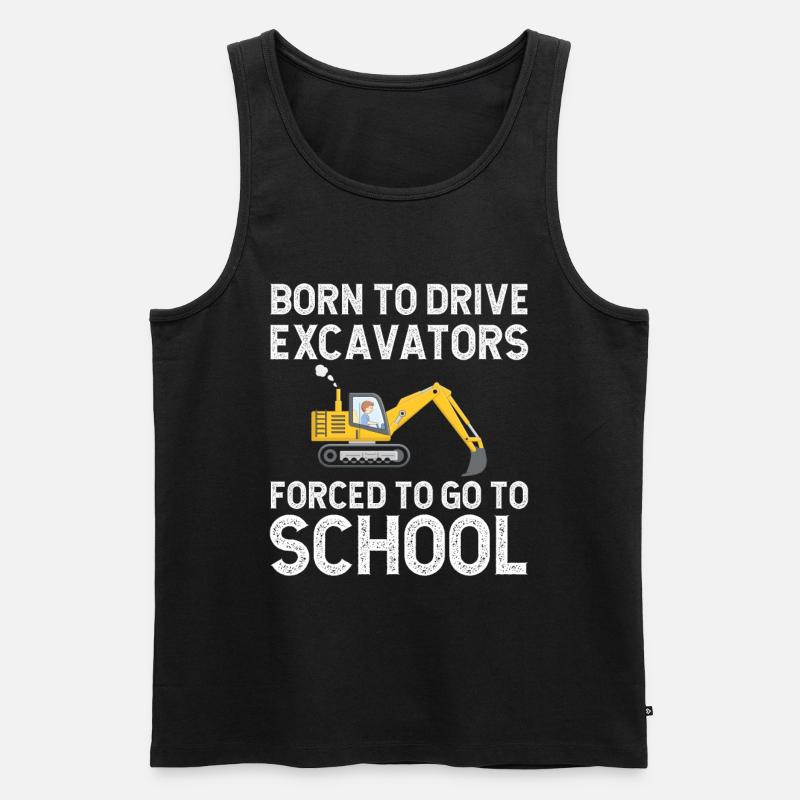 Baggerfahrer Bagger Schule - Männer Premium Bio Tank Top - Schwarz