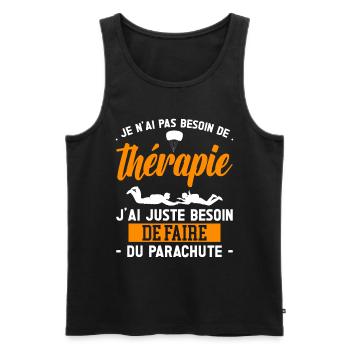 Skydive Parachutist Paragliding Gleitschirm - Männer Premium Bio Tank Top - Schwarz - Vorne - AI Model Male 178 light (178cm)