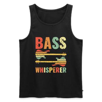 For best Bass Player BASSIST QUOTE Bass Whisperer - Männer Premium Bio Tank Top - Schwarz - Vorne - Michal (187cm)