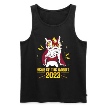 Zodiac Happy Chinese New Year of the Rabbit 2023 - Männer Premium Bio Tank Top - Schwarz - Vorne - Michal (187cm)
