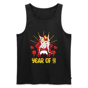 Zodiac Happy Chinese New Year of the Rabbit 2023 - Männer Premium Bio Tank Top - Schwarz - Vorne - Michal (187cm)