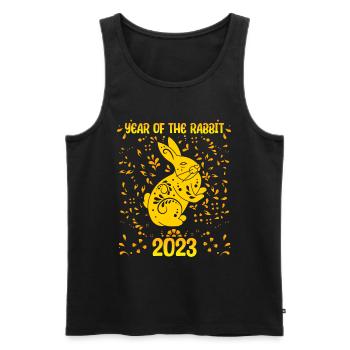 Zodiac Happy Chinese New Year of the Rabbit 2023 - Männer Premium Bio Tank Top - Schwarz - Vorne - Michal (187cm)