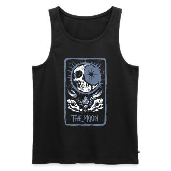 The Moon Skeleton Skull Tarot Card - Männer Premium Bio Tank Top - Schwarz - Vorne - Michal (187cm)