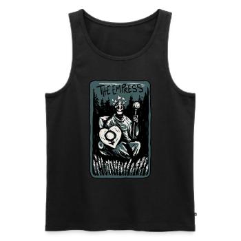 The Empress Skeleton Skull Tarot Card - Männer Premium Bio Tank Top - Schwarz - Vorne - Michal (187cm)
