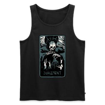 Judgement Skeleton Skull Tarot Card - Männer Premium Bio Tank Top - Schwarz - Vorne - Michal (187cm)