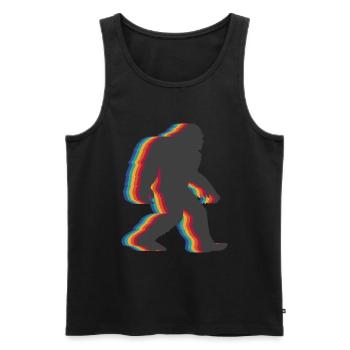 Retro Bigfoot vintage Fun and Nostalgic Sasquatch - Männer Premium Bio Tank Top - Schwarz - Vorne - AI Model Male 178 light (178cm)