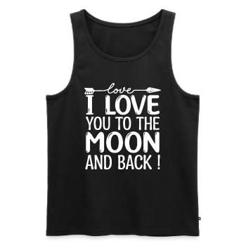 Ich liebe dich schönen Freund und Freundin verliebt - Männer Premium Bio Tank Top - Schwarz - Vorne - AI Model Male 178 light (178cm)