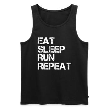 Ultra-läufer-marathon - Männer Premium Bio Tank Top - Schwarz - Vorne - AI Model Male 178 light (178cm)