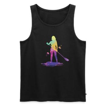 Fun Stand Up Paddling - Men's Premium Organic Tank Top - black - Front - AI Model Male 178 light (178cm)