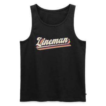 Lustiger Elektriker - Männer Premium Bio Tank Top - Schwarz - Vorne - Michal (187cm)