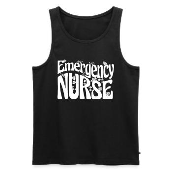 Emergency Nurse - Men's Premium Organic Tank Top - black - Front - AI Model Male 178 light (178cm)