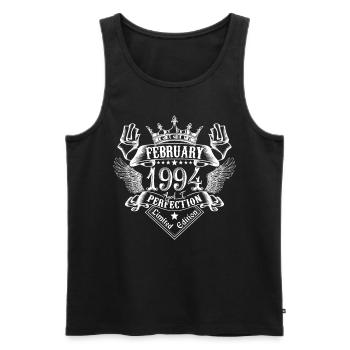 Februar 1994| Februar 1994 Jubiläum 1994 - Männer Premium Bio Tank Top - Schwarz - Vorne - Michal (187cm)
