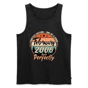 February 2006 anniversary 2006 legends February - Men's Premium Organic Tank Top - black - Front - Michal (187cm)