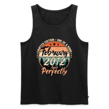 February 2012 anniversary 2012 legends February - Men's Premium Organic Tank Top - black - Front - AI Model Male 178 light (178cm)