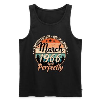 March 1966 anniversary 1966 legends March - Men's Premium Organic Tank Top - black - Front - Michal (187cm)