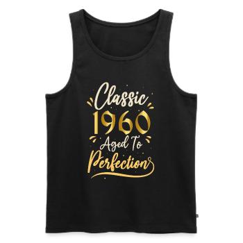 Birthday 1960 gift 1960 Classic 1960 - Men's Premium Organic Tank Top - black - Front - AI Model Male 178 light (178cm)