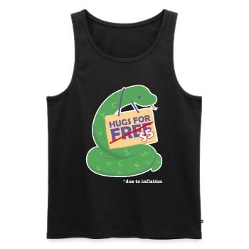 Funny cute snake valentine costume Hugs For Free - Männer Premium Bio Tank Top - Schwarz - Vorne - Michal (187cm)