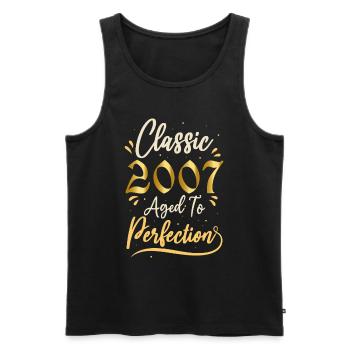 Birthday 2007 gift 2007 Classic 2007 - Men's Premium Organic Tank Top - black - Front - AI Model Male 178 light (178cm)