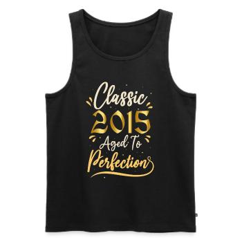 Birthday 2015 gift 2015 Classic 2015 - Men's Premium Organic Tank Top - black - Front - AI Model Male 178 light (178cm)