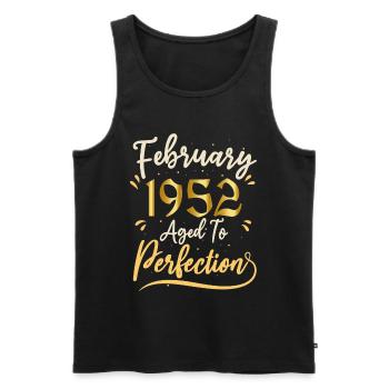 Februar 1952 Februar in Perfektion gealtert 1952 - Männer Premium Bio Tank Top - Schwarz - Vorne - Michal (187cm)