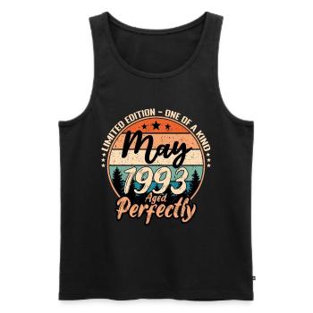 Mai 1993 Jubiläum 1993 Legenden Mai - Männer Premium Bio Tank Top - Schwarz - Vorne - Michal (187cm)