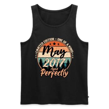 May 2017 anniversary 2017 legends May - Men's Premium Organic Tank Top - black - Front - AI Model Male 178 light (178cm)