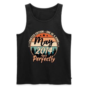Mai 2014 Jubiläum 2014 Legenden Mai - Männer Premium Bio Tank Top - Schwarz - Vorne - Michal (187cm)