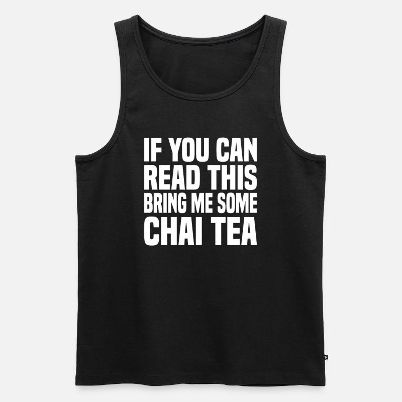 Chai tee latte - Männer Premium Bio Tank Top - Schwarz