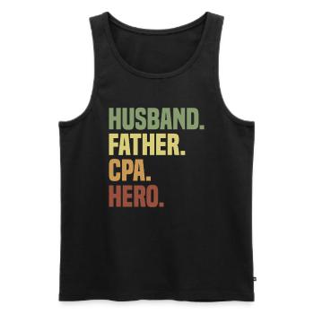 Cpa Accounting Exam Tax - Men's Premium Organic Tank Top - black - Front - AI Model Male 178 light (178cm)