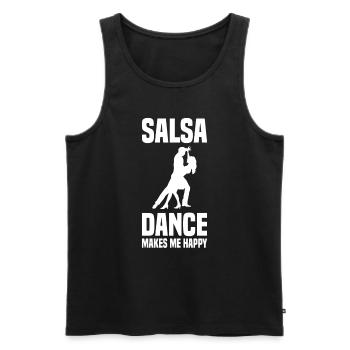 Salsa Dancing Music - Débardeur bio Premium Homme - noir - Devant - Michal (187cm)
