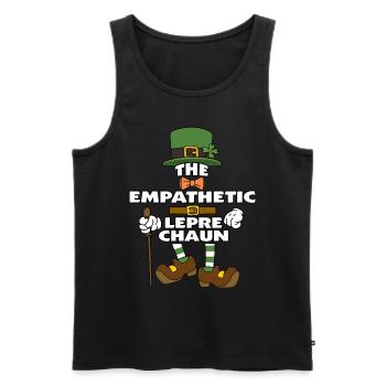 Le lutin empathique Saint-Patrick - Débardeur bio Premium Homme - noir - Devant - Michal (187cm)