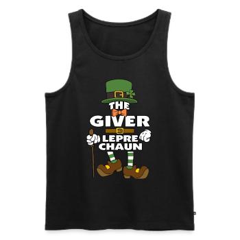 Le lutin donateur de la Saint-Patrick - Débardeur bio Premium Homme - noir - Devant - Michal (187cm)
