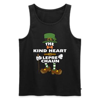 Le lutin au bon cœur de la Saint-Patrick - Débardeur bio Premium Homme - noir - Devant - Michal (187cm)