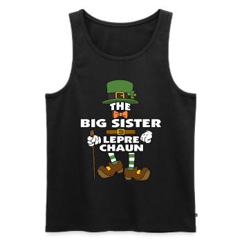 The Big Sister Leprechaun St Patrick's Day - Men's Premium Organic Tank Top - black - Front - Michal (187cm)