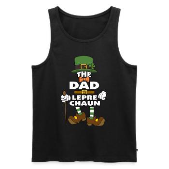 The Dad Leprechaun St Patrick's Day - Männer Premium Bio Tank Top - Schwarz - Vorne - Michal (187cm)