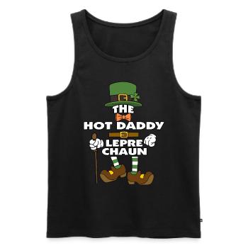 The Hot Daddy Leprechaun St Patrick's Day - Männer Premium Bio Tank Top - Schwarz - Vorne - Michal (187cm)