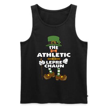 Le lutin athlétique St Patrick - Débardeur bio Premium Homme - noir - Devant - Michal (187cm)