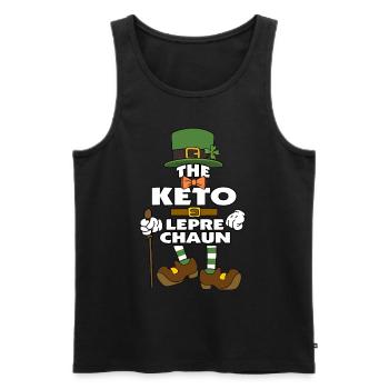 Le Keto Leprechaun St Patrick’s Day - Débardeur bio Premium Homme - noir - Devant - Michal (187cm)