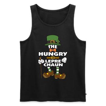 Le lutin affamé de la Saint-Patrick - Débardeur bio Premium Homme - noir - Devant - Michal (187cm)