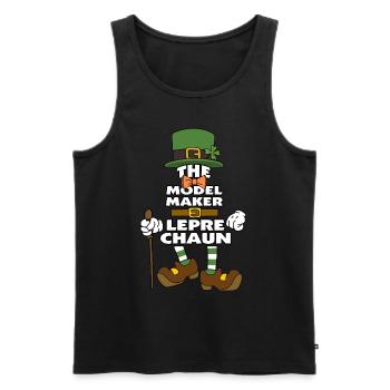The Model Maker Leprechaun St Patrick's Day - Men's Premium Organic Tank Top - black - Front - AI Model Male 178 light (178cm)