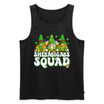 St Patricks Day Irland Wichtel Gnome - Männer Premium Bio Tank Top - Schwarz - Vorne - Michal (187cm)