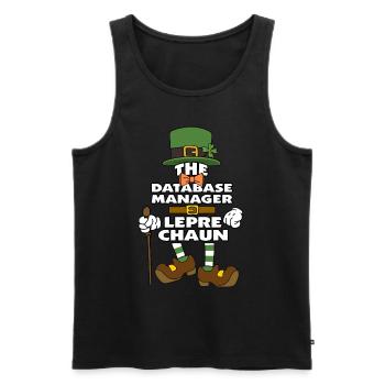 The Database Manager Leprechaun St Patrick's Day - Männer Premium Bio Tank Top - Schwarz - Vorne - AI Model Male 178 light (178cm)