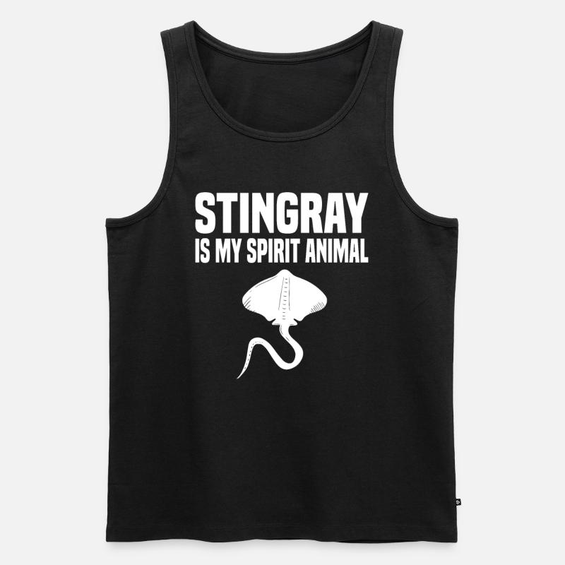 Stachelrochen Mantarochen Ozean - Männer Premium Bio Tank Top - Schwarz