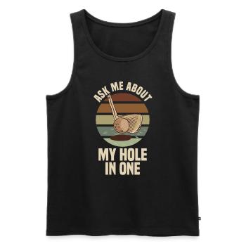 Golf course Golfers Golfers - Men's Premium Organic Tank Top - black - Front - Michal (187cm)