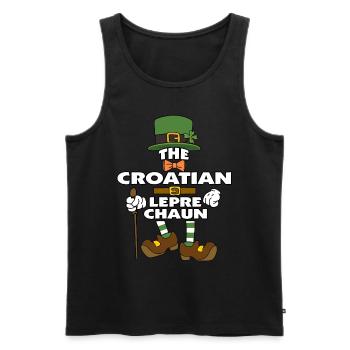 Le lutin croate Saint-Patrick - Débardeur bio Premium Homme - noir - Devant - Michal (187cm)