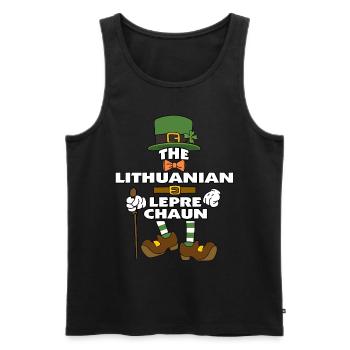 Le lutin lituanien Saint-Patrick - Débardeur bio Premium Homme - noir - Devant - Michal (187cm)