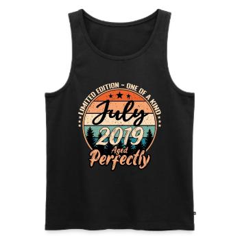 July 2019 anniversary 2019 legends July - Men's Premium Organic Tank Top - black - Front - Michal (187cm)