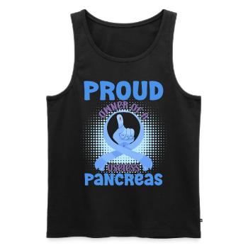 Diabetes Awareness Blue Diabetes Band Diabetes - Men's Premium Organic Tank Top - black - Front - AI Model Male 178 light (178cm)